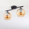 Koyoto ceiling light, globe light Amber, 2-light sources