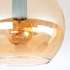 Koyoto ceiling light, globe light Amber, Smoke-coloured, 2-light sources