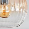 Koyoto ceiling light, globe light 37 cm Amber, clear, 3-light sources