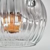 Ripoll ceiling light, globe light clear, Smoke-coloured, 3-light sources