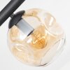 Ripoll ceiling light, globe light Amber, 6-light sources