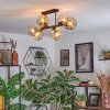Ripoll ceiling light, globe light Amber, 6-light sources