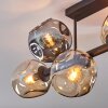 Ripoll ceiling light, globe light Amber, Smoke-coloured, 6-light sources