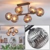 Ripoll ceiling light, globe light Smoke-coloured, 6-light sources