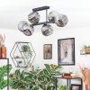 Ripoll ceiling light, globe light Smoke-coloured, 6-light sources