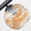 Ripoll ceiling light, globe light Amber, 6-light sources