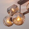 Ripoll ceiling light, globe light Amber, Smoke-coloured, 6-light sources