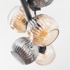 Ripoll ceiling light, globe light Amber, Smoke-coloured, 6-light sources