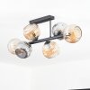 Ripoll ceiling light, globe light Amber, Smoke-coloured, 6-light sources