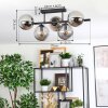 Gastor ceiling light, globe light Smoke-coloured, 5-light sources