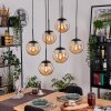Gastor hanging light, globe light, pendant light black, 6-light sources