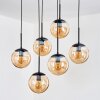 Gastor hanging light, globe light, pendant light black, 6-light sources