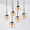 Gastor hanging light, globe light, pendant light black, 6-light sources