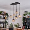 Gastor hanging light, globe light, pendant light black, 6-light sources