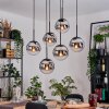 Gastor hanging light, globe light, pendant light black, 6-light sources