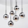 Gastor hanging light, globe light, pendant light black, 6-light sources
