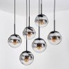 Gastor hanging light, globe light, pendant light black, 6-light sources