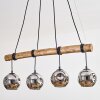 Ripoll hanging light, globe light, pendant light Ecru, black, 4-light sources
