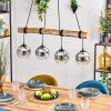 Ripoll hanging light, globe light, pendant light Ecru, black, 4-light sources