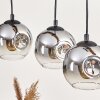 Ripoll hanging light, globe light, pendant light Ecru, black, 4-light sources