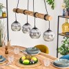 Ripoll hanging light, globe light, pendant light Ecru, black, 4-light sources