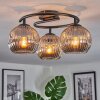 Ripoll ceiling light, globe light Smoke-coloured, 3-light sources