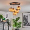 Ripoll ceiling light, globe light Amber, 5-light sources