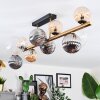 Chehalis ceiling light, globe light gold, black, 10-light sources