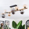 Chehalis ceiling light, globe light gold, black, 10-light sources