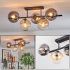 Gastor ceiling light, globe light Amber, clear, Smoke-coloured, 5-light sources
