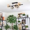 Gastor ceiling light, globe light Amber, clear, Smoke-coloured, 5-light sources