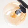 Gastor ceiling light, globe light Amber, clear, Smoke-coloured, 5-light sources