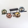 Koyoto ceiling light, globe light blue, chrome, gold, green, clear, coppery, Smoke-coloured, 5-light sources