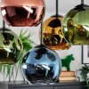 Koyoto ceiling light, globe light 37 cm blue, gold, green, coppery, 5-light sources