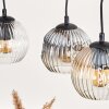 Ripoll hanging light, globe light, pendant light Ecru, black, 3-light sources