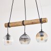Ripoll hanging light, globe light, pendant light Ecru, black, 3-light sources