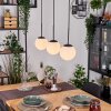 Gastor hanging light, globe light, pendant light white, 3-light sources