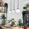 Gastor hanging light, globe light, pendant light white, 3-light sources