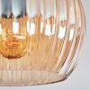 Koyoto ceiling light, globe light 37 cm Amber, 3-light sources