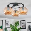 Koyoto ceiling light, globe light 37 cm Amber, 3-light sources