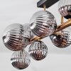 Chehalis ceiling light, globe light gold, black, 10-light sources