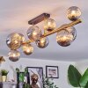 Chehalis ceiling light, globe light gold, black, 10-light sources