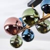 Chehalis ceiling light, globe light gold, black, 10-light sources