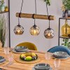 Ripoll hanging light, globe light, pendant light Ecru, black, 3-light sources