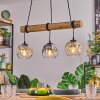 Ripoll hanging light, globe light, pendant light Ecru, black, 3-light sources