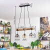 Ripoll hanging light, globe light, pendant light Ecru, black, 3-light sources