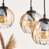 Koyoto hanging light, globe light, pendant light Ecru, black, 3-light sources