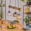 Koyoto hanging light, globe light, pendant light Ecru, black, 3-light sources