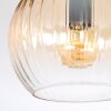 Koyoto ceiling light, globe light Amber, clear, 2-light sources