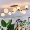 Chehalis ceiling light, globe light gold, black, 10-light sources